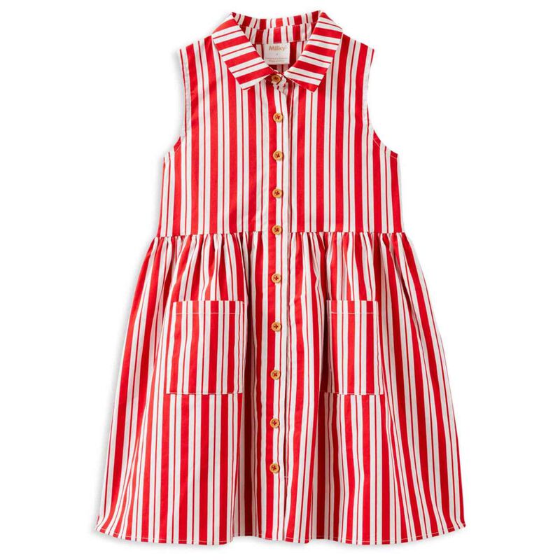 Milky Stripe Dress 2-7Y image number 0